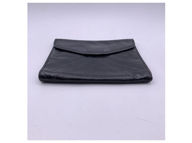 Gianfranco Ferré Clutch vintage in pelle nera - vista 4