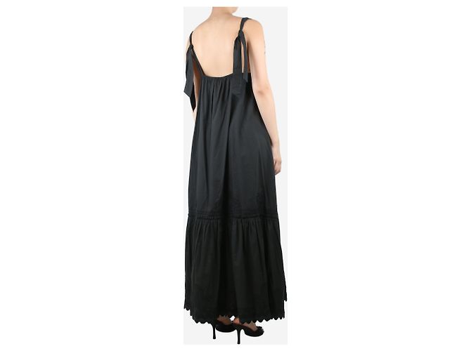 Juliet Dunn Schwarzes Baumwoll-Midikleid - Einheitsgröße - Ansicht 2