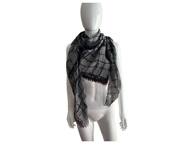 Bottega Veneta Stola grande in cotone stampato Multicolore - vista 5