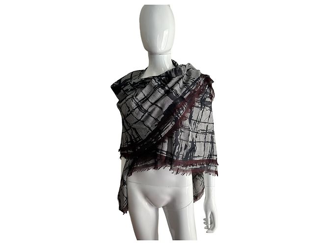 Bottega Veneta Stola grande in cotone stampato Multicolore - vista 6