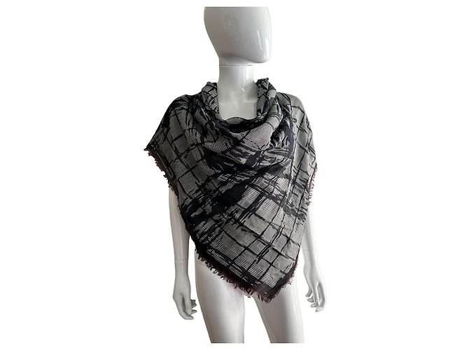 Bottega Veneta Stola grande in cotone stampato Multicolore - vista 7
