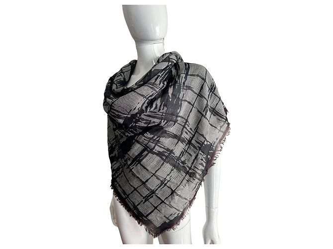Bottega Veneta Stola grande in cotone stampato Multicolore - vista 8
