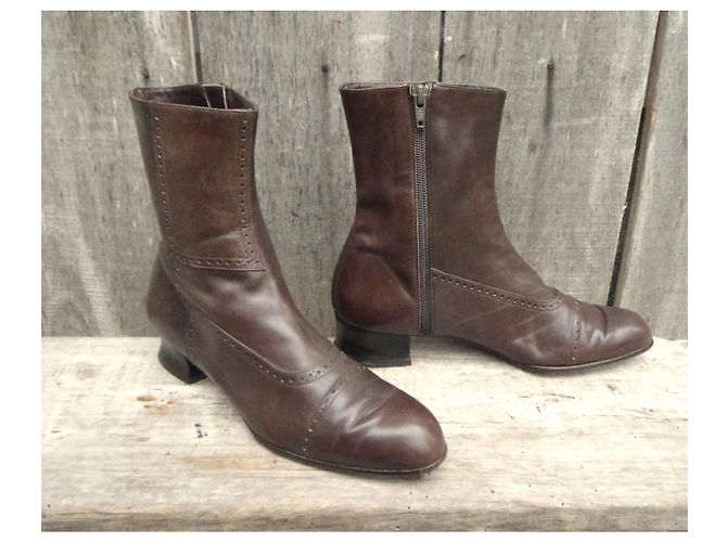 Fratelli Rosseti Botines de cuero marrones Fratelli Rossetti Castaño - vista 2