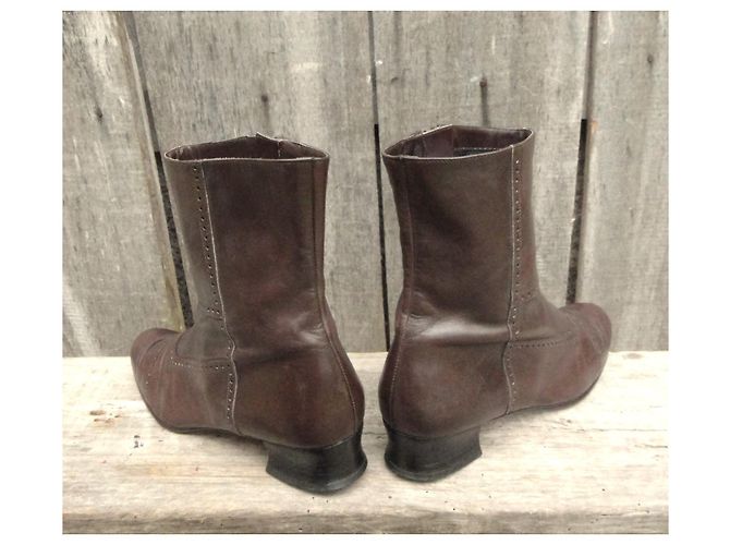 Fratelli Rosseti Botines de cuero marrones Fratelli Rossetti Castaño - vista 4