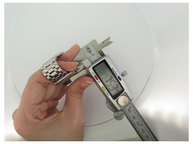 NEUE BOUCHERON REFLET MEDIUM 36 MM UHR +6 CROCO- UND STAHLARMBÄNDER Silber - Ansicht 10