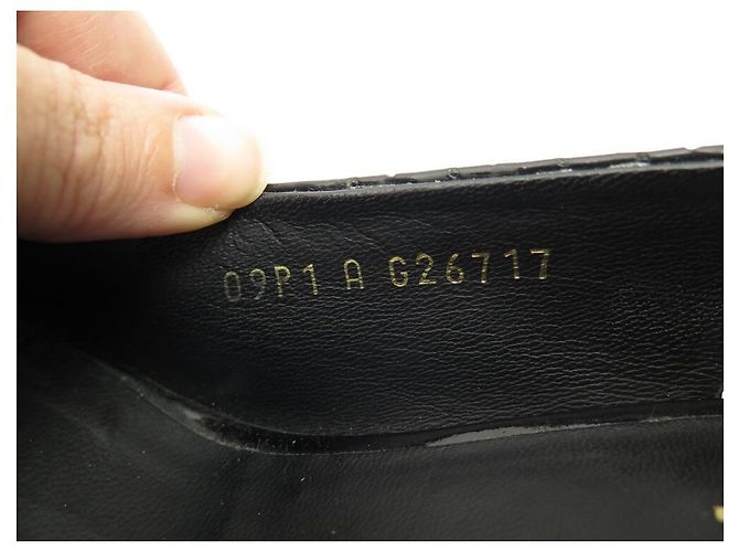 SCARPE CHANEL PUMP FIOCCHI G26717 38.5 IN PELLE LUCIDA NERA - vista 9