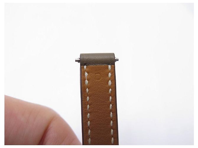Hermès NUEVE BRAZALETE HERMES PARA RELOJ H MINI MODELO BANGLE DE RELOJ Gris pardo - vista 6