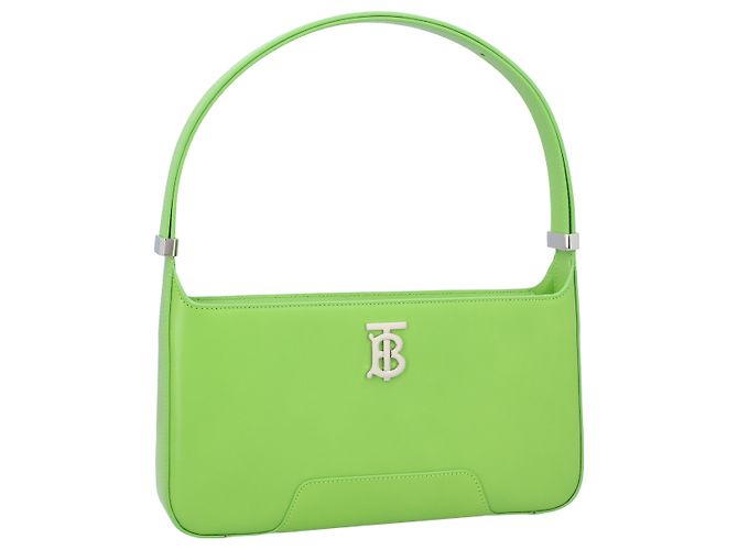 Borsa a spalla Burberry con logo Verde - vista 2