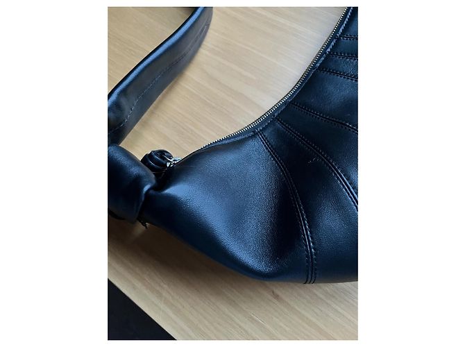 Lemaire Borsa Croissant piccola in pelle nera Nero - vista 5