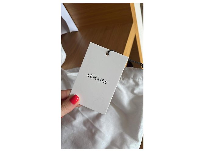 Lemaire Borsa Croissant piccola in pelle nera Nero - vista 7