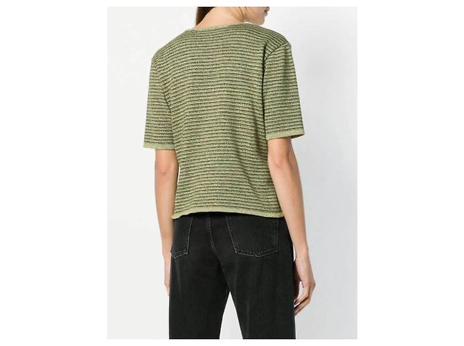 Top de algodón verde Yves Saint Laurent - vista 3