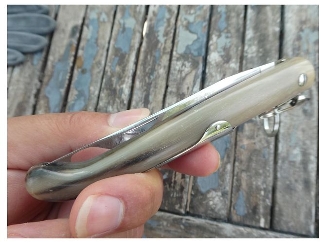 Cuchillo Hermès de Mongin en excelente estado Gris - vista 3