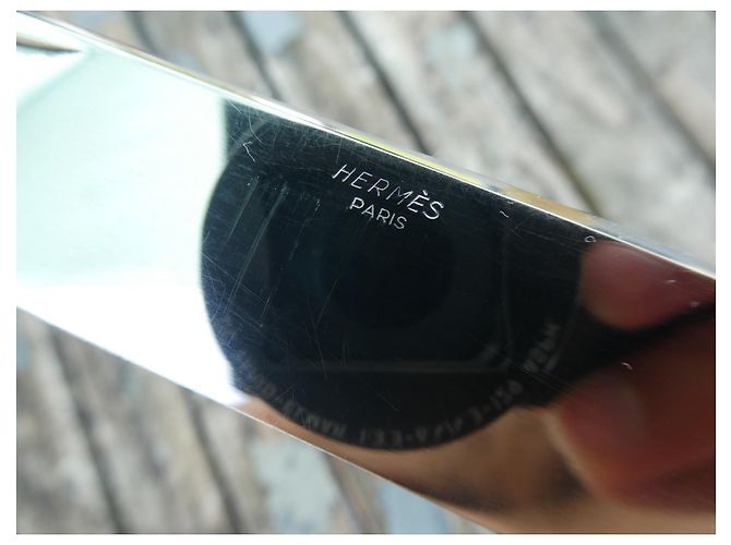 Cuchillo Hermès de Mongin en excelente estado Gris - vista 9