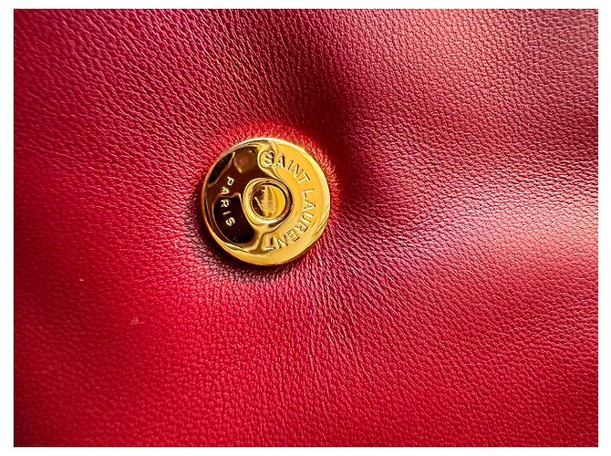 Borsa a mano Saint Laurent Calypso in Pelle Rosso Merlot Bordò - vista 17