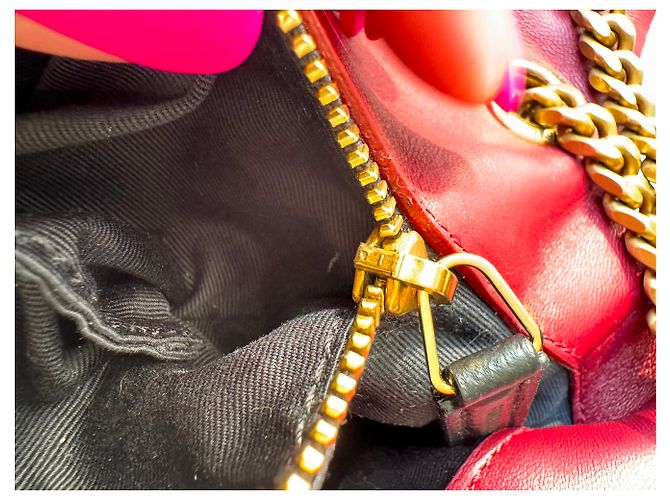 Borsa a mano Saint Laurent Calypso in Pelle Rosso Merlot Bordò - vista 26
