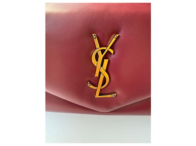 Borsa a mano Saint Laurent Calypso in Pelle Rosso Merlot Bordò - vista 4