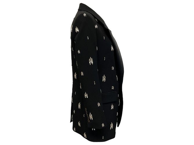 Blazer nero A.L.C. con cristalli - vista 2