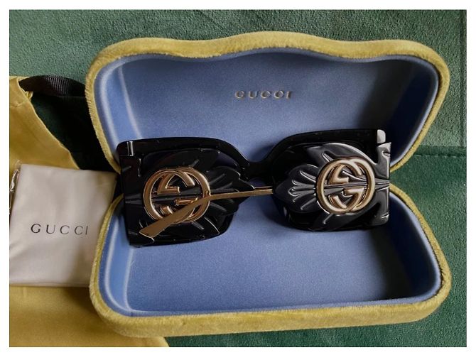 Gafas de sol Gucci Negras de Plástico Negro - vista 4