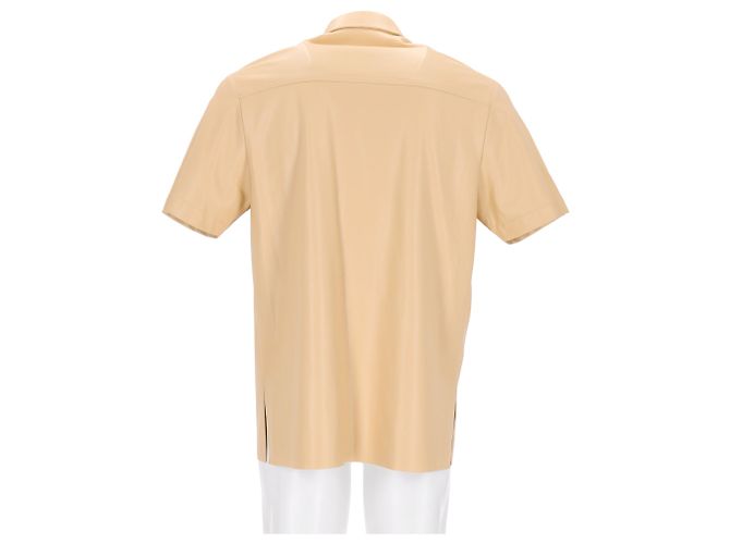Camicia Osmo Nanushka in ecopelle beige - vista 7