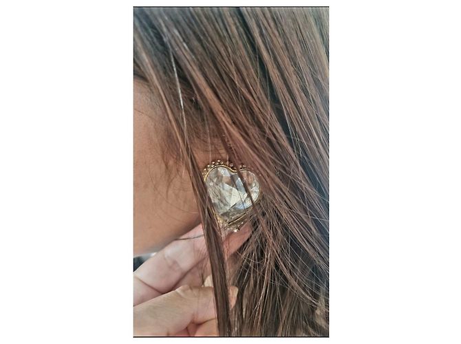 Superbo orecchino Yves Saint Laurent Gold hardware - vista 9