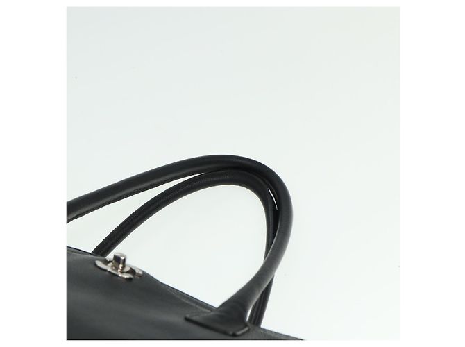 Borsa Tote CHANEL Executive Turn Lock in pelle caviar nera CC Auth bs15381 Nero - vista 14