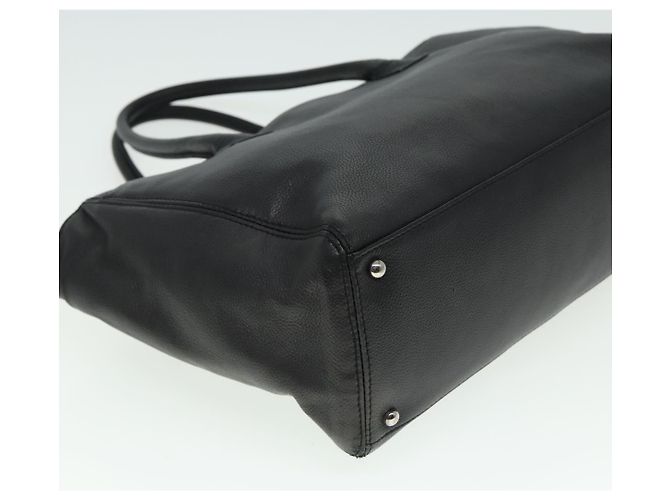 Borsa Tote CHANEL Executive Turn Lock in pelle caviar nera CC Auth bs15381 Nero - vista 16