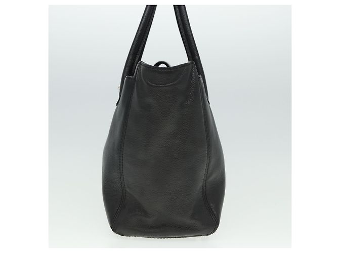 Borsa Tote CHANEL Executive Turn Lock in pelle caviar nera CC Auth bs15381 Nero - vista 4