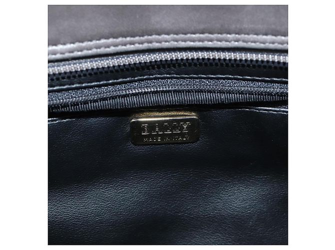 BALLY Borsa a Spalla in Pelle Grigia Auth yb580 Marrone - vista 17