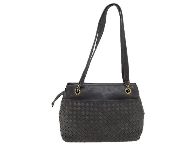 BALLY Borsa a Spalla in Pelle Grigia Auth yb580 Marrone - vista 2