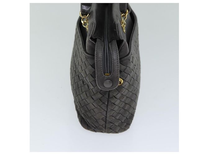 BALLY Borsa a Spalla in Pelle Grigia Auth yb580 Marrone - vista 3