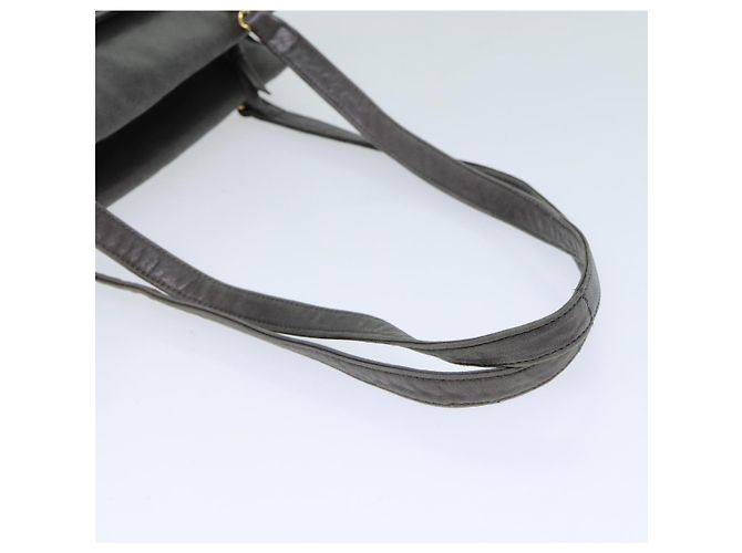 BALLY Borsa a Spalla in Pelle Grigia Auth yb580 Marrone - vista 7