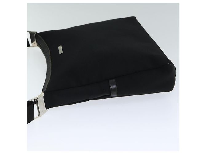 Bolsa de ombro GUCCI em lona preta 019 0418 002058 Auth ac3088 Preto - vista 4