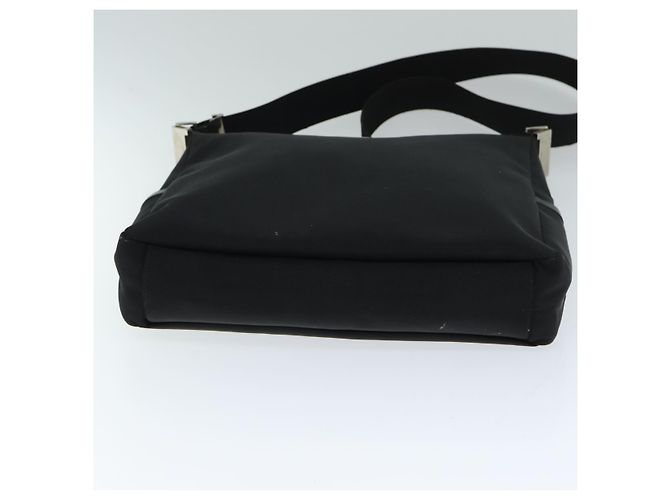 Bolsa de ombro GUCCI em lona preta 019 0418 002058 Auth ac3088 Preto - vista 5