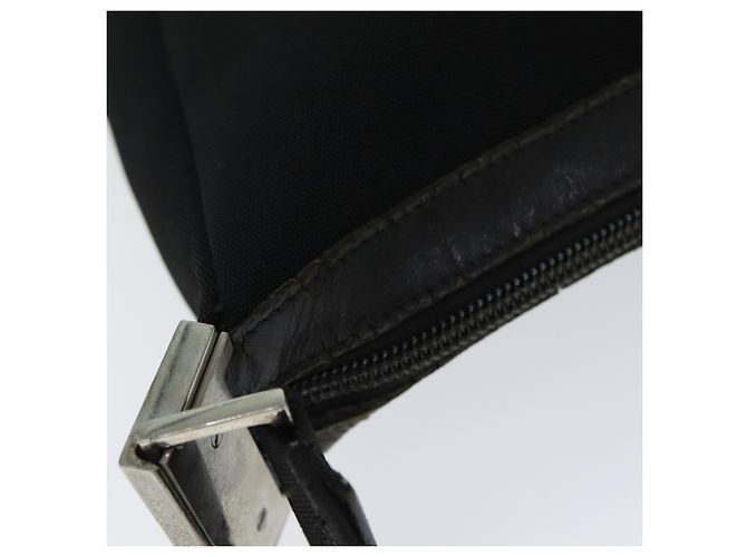 Bolsa de ombro GUCCI em lona preta 019 0418 002058 Auth ac3088 Preto - vista 7