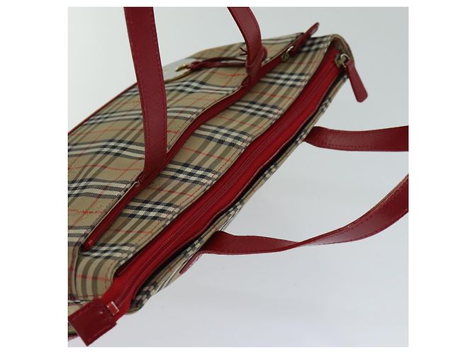 Autre Marque Burberrys Nova Check Handtasche aus Canvas Beige Auth 78335 - Ansicht 6
