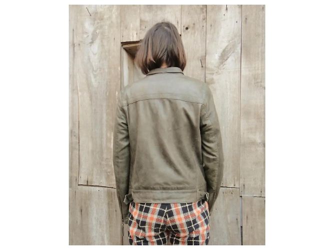 Maje Lederjacke Khaki - Ansicht 5