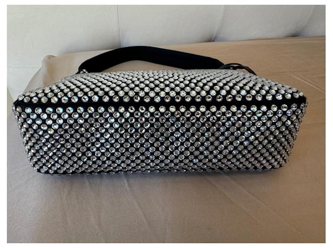 Borsa a mano Prada Reedition 2000 in seta nera Nero - vista 2