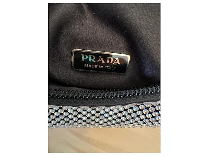 Borsa a mano Prada Reedition 2000 in seta nera Nero - vista 5