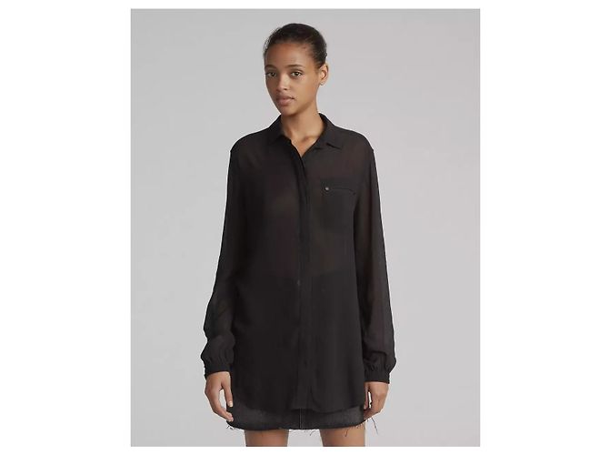 Camisa Shelly Rag & Bone Preto - vista 3