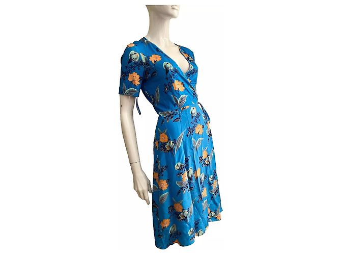 Diane Von Furstenberg Vestido envolvente de seda DvF "Silese Tile" Azul Multicolor - vista 2