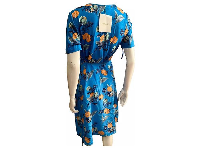 Diane Von Furstenberg Vestido envolvente de seda DvF "Silese Tile" Azul Multicolor - vista 3