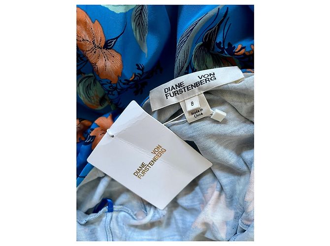 Diane Von Furstenberg Vestido envolvente de seda DvF "Silese Tile" Azul Multicolor - vista 4