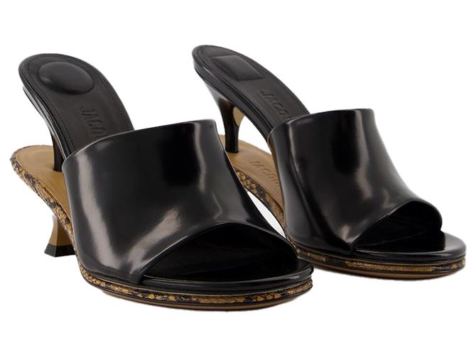 Les Doubles Mules Sandals - Jacquemus - Leather - Black - view 2