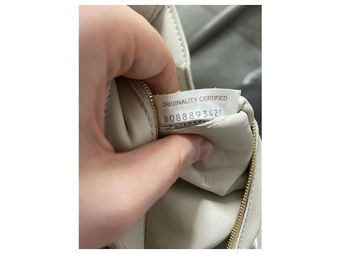 Borsa Cassette Padded Bottega Veneta in pelle di agnello bianca - vista 14