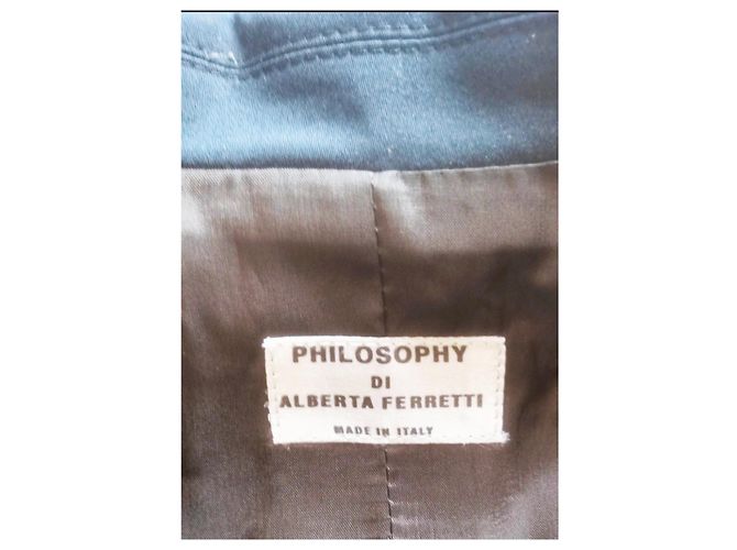 Blazer Philosophy Di Alberta Ferretti de algodón azul marino Azul oscuro - vista 9