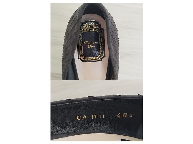 Décolleté Christian Dior in suede grigio scuro Grigio antracite - vista 7
