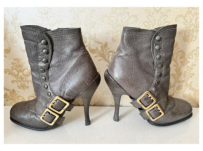 Botines Dior de piel con tacón de 12 cm - vista 12