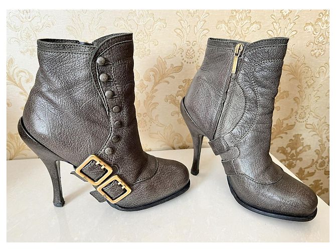 Botines Dior de piel con tacón de 12 cm - vista 5