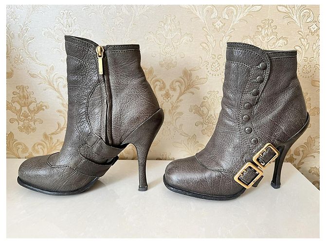Botines Dior de piel con tacón de 12 cm - vista 6