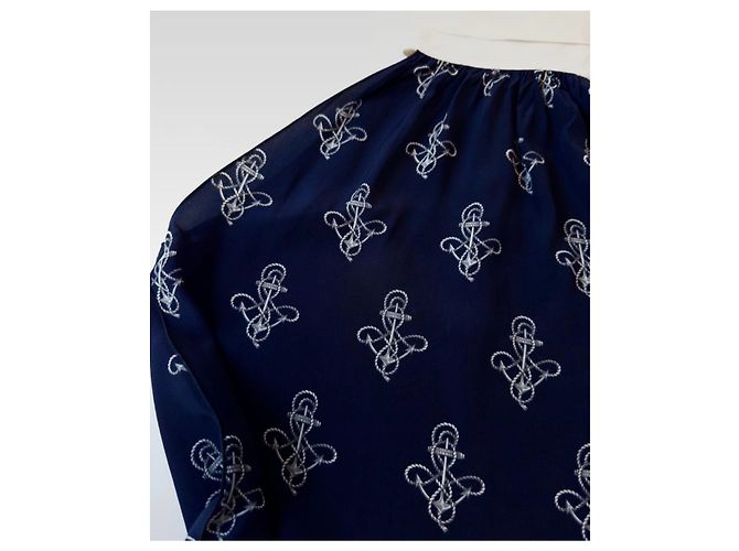 Top de seda Dolce & Gabbana azul oscuro - vista 7